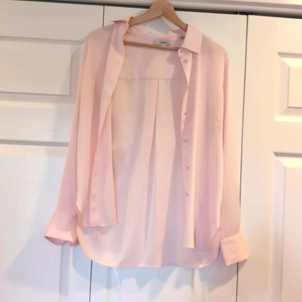 Vince silk blush top